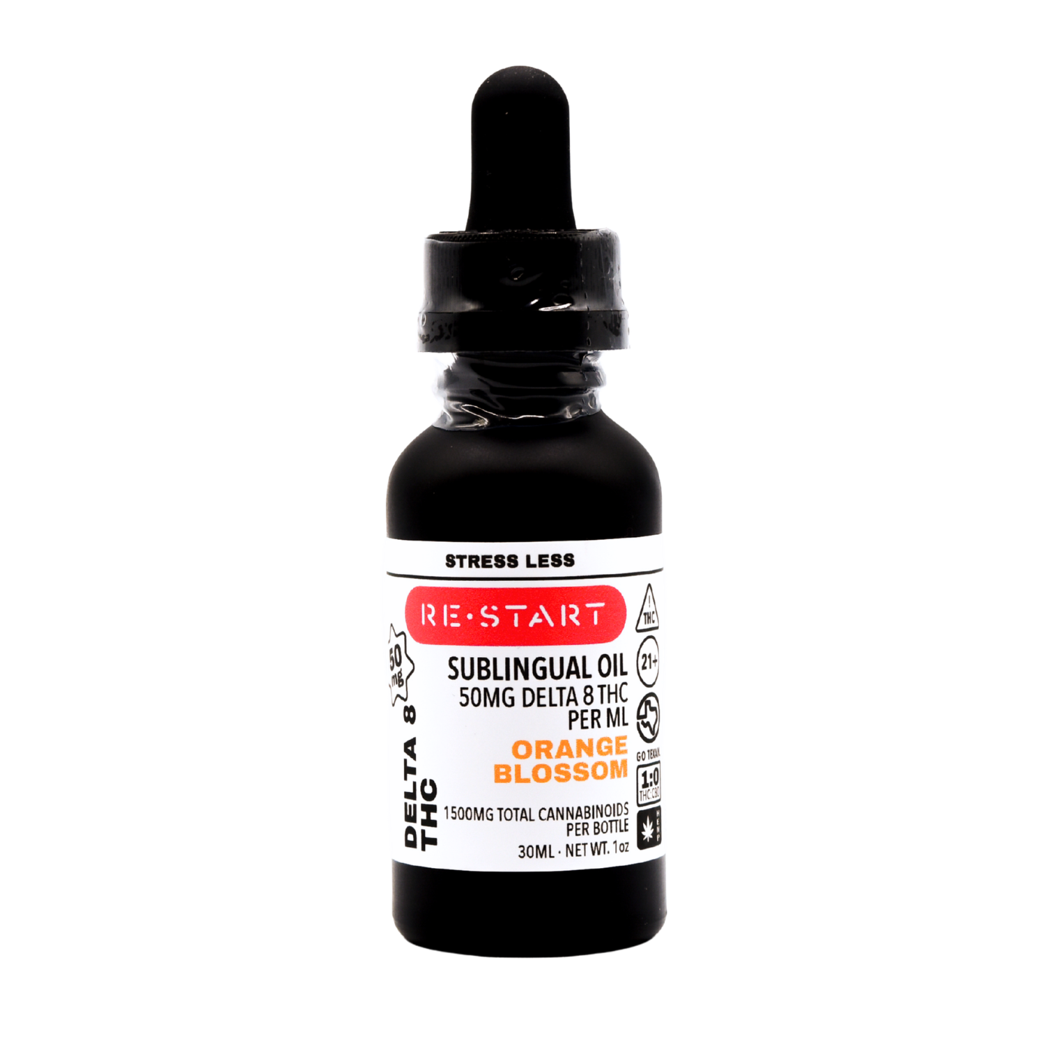 50% OFF - Premium Delta 8 THC Oil 1500mg 30mL Orange Blossom